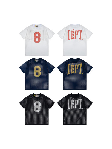 27974893 No. 8 Letter Print Mesh Jersey Tee 3 colors