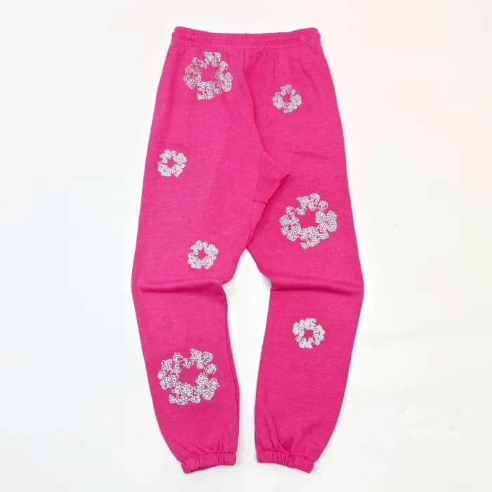 1:1 quality version 27956088 Rhinestone Flower Zipper Hoodie & Sweatpants Set 3 colors
