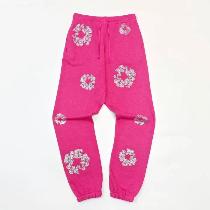 1:1 quality version 27956088 Rhinestone Flower Zipper Hoodie & Sweatpants Set 3 colors