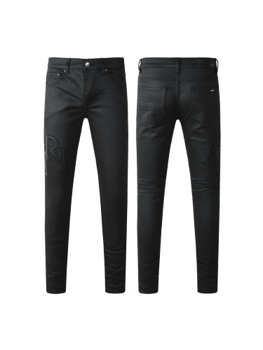 1:1 quality version 27977241 Leather Label Letter Embroidered Jeans