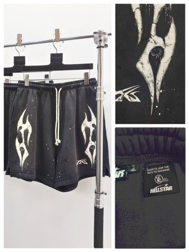 1:1 quality version 27977422 Splash Ink Print Shorts with NFC tag