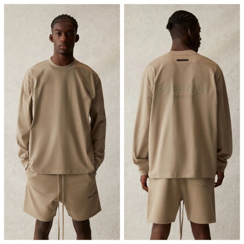 1:1 quality version 27977290 Back Silicone Lettering Long Sleeve T-Shirt 4 colors