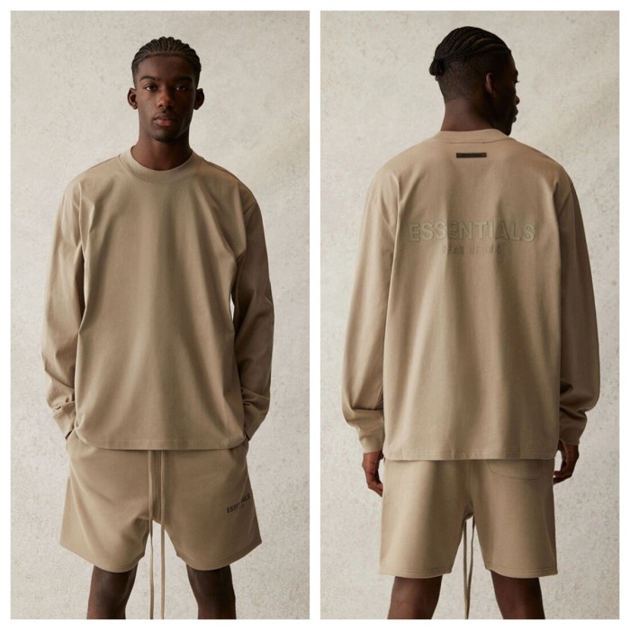 [buy more save more][Big & Tall for weights up to 220 lbs]1:1 quality version 27977290 Back Silicone Lettering Long Sleeve T-Shirt 4 colors