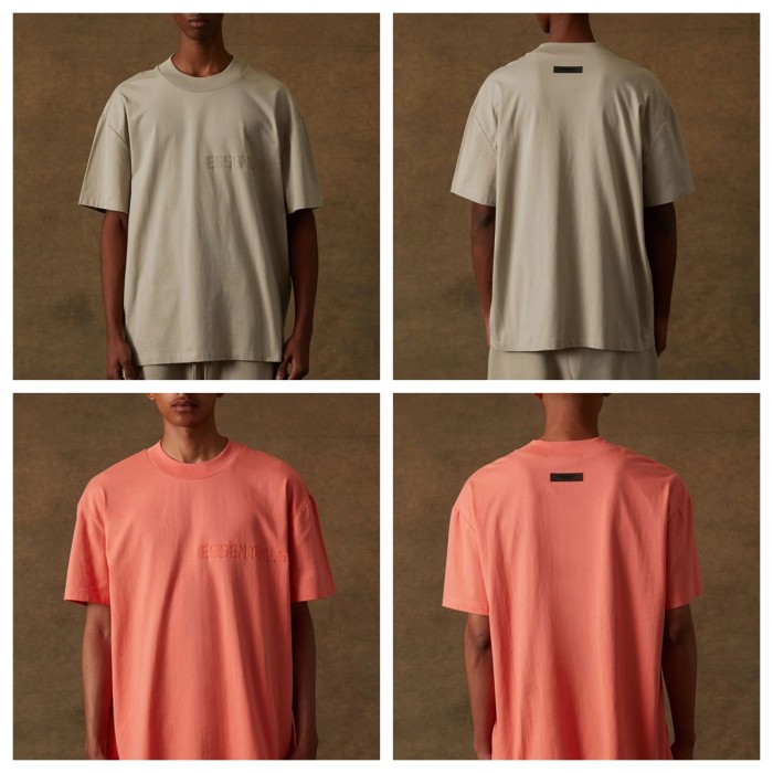 [buy more save more][Big & Tall for weights up to 220 lbs]1:1 quality version 27983537 ESS Flocked Letter tee 6 colors