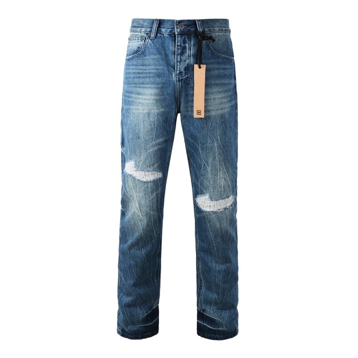 1:1 quality version 27986281 Textured Ripped Jeans
