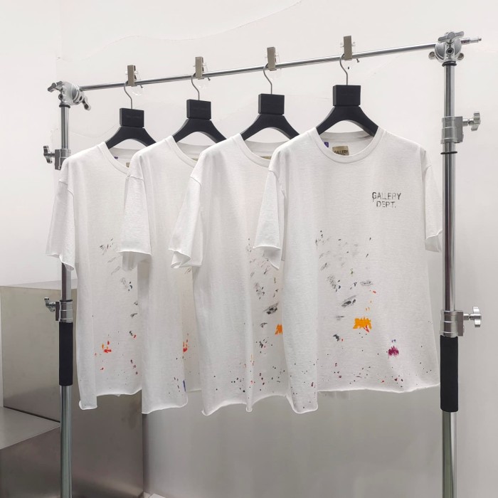 [50% Off][Big & Tall for weights up to 260 lbs]1:1 quality version Painted Raw Edge tee 2 colors 24987199