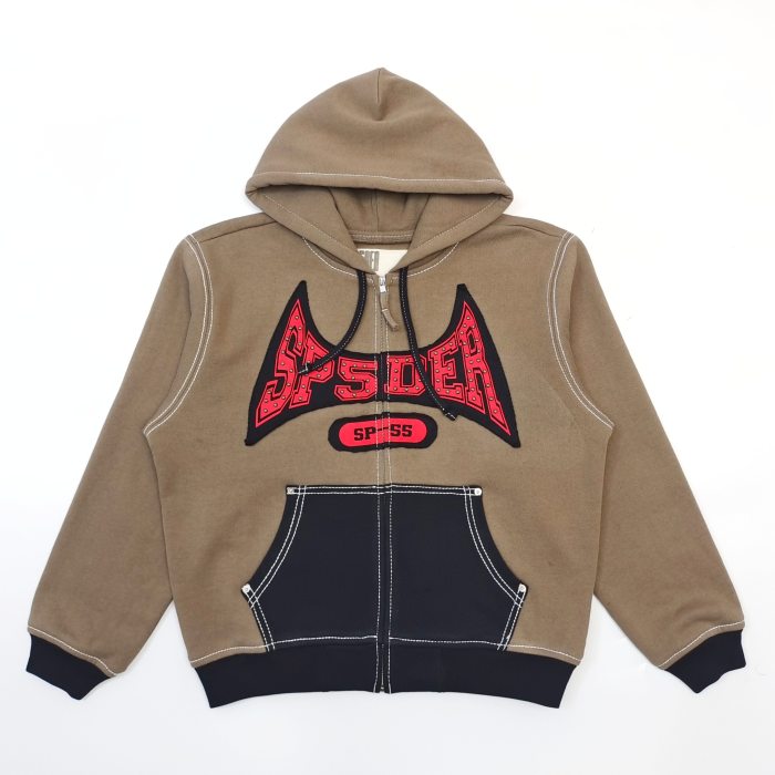 1:1 quality version 27986308 Colorblock Zipper hoodie 2 colors