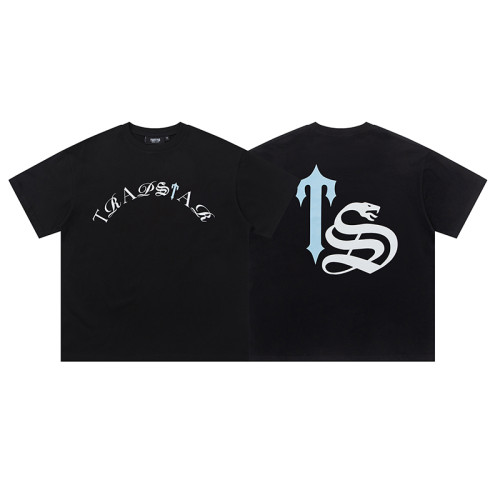 Blue Sapphire Sword White S Letter Printed tee