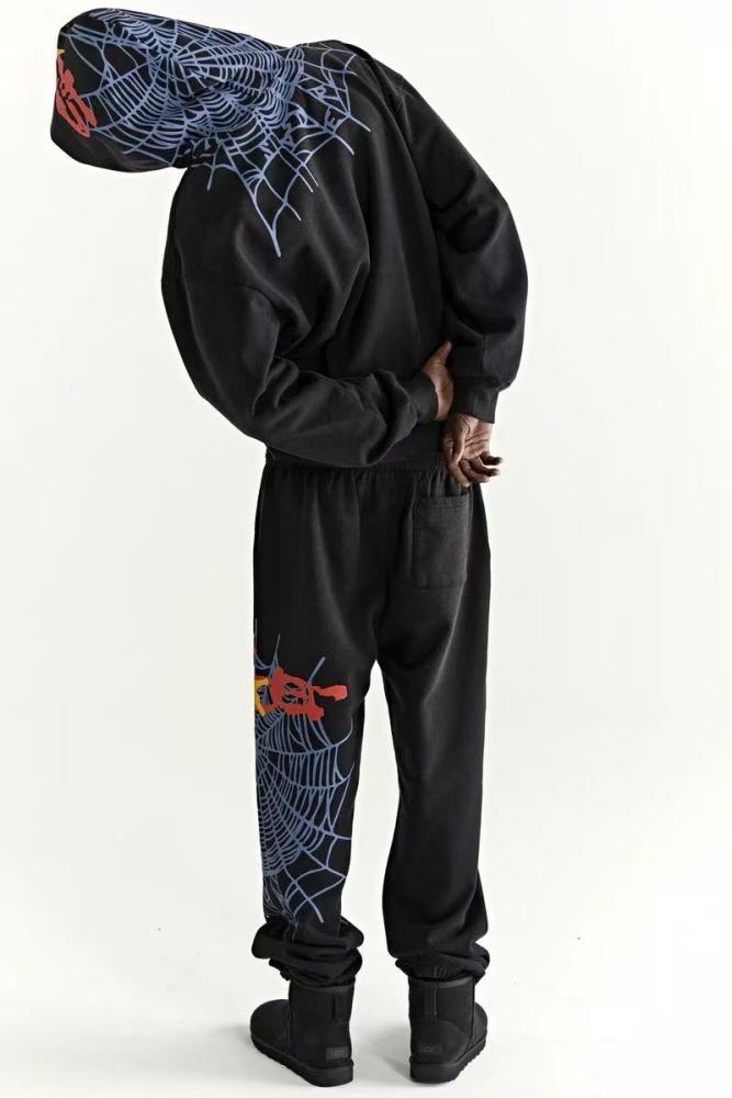 1:1 quality version 27998677 Gray Mesh Printed Hoodie & Pants Set