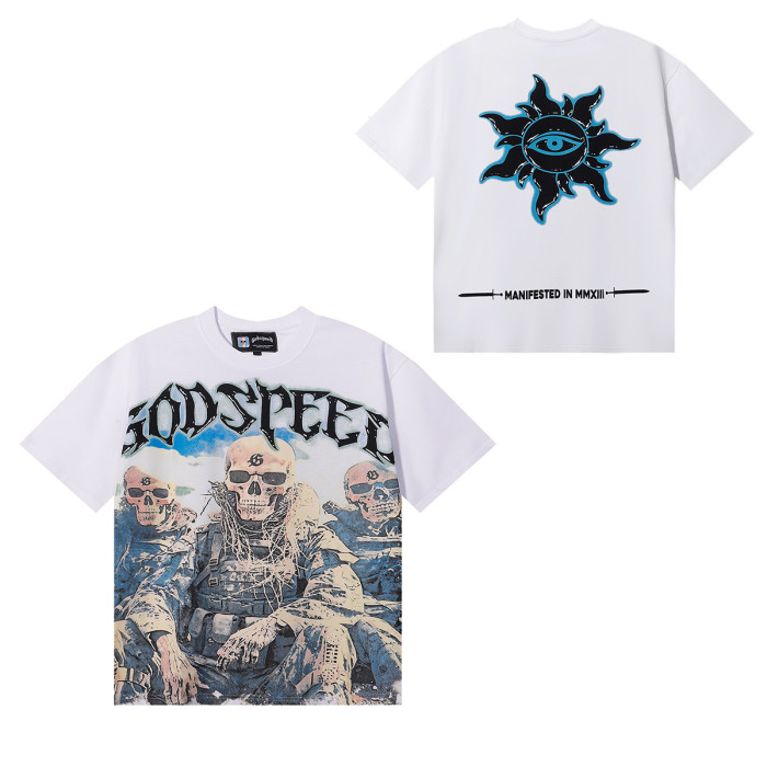 27999122 Skeleton Marine Print Tee 2 colors