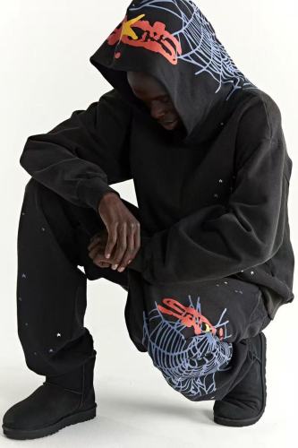 1:1 quality version 27998677 Gray Mesh Printed Hoodie & Pants Set