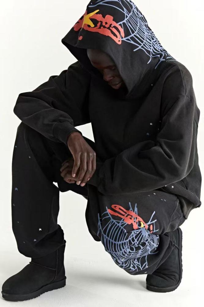 1:1 quality version 27998677 Gray Mesh Printed Hoodie & Pants Set