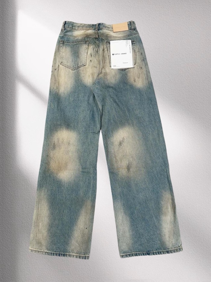 1:1 quality version 28000295 Colorful Diamonds Washed Wide Leg Jeans