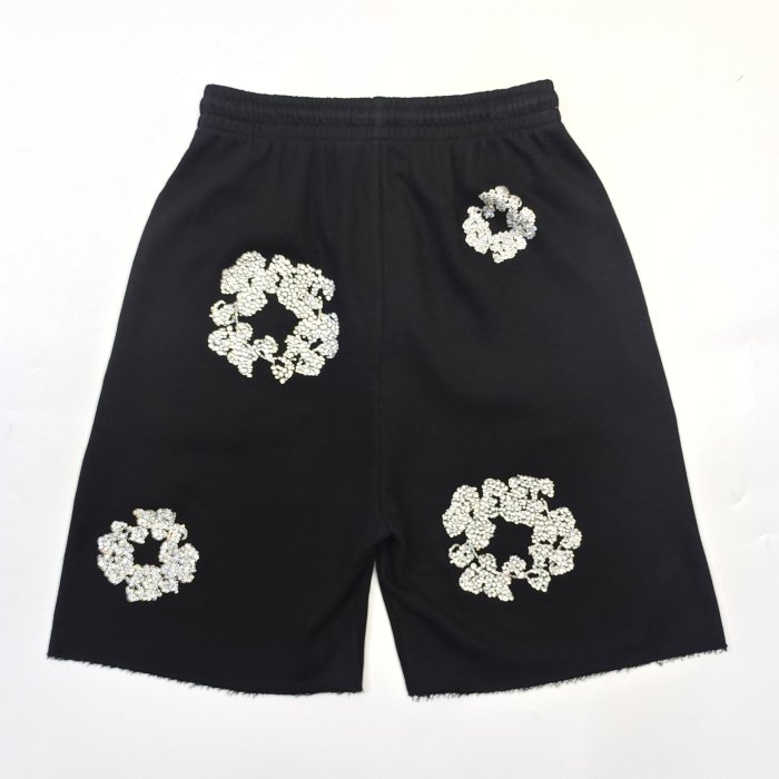 [buy more save more]1:1 quality version 27956074 Rhinestone Flower Shorts 3 colors