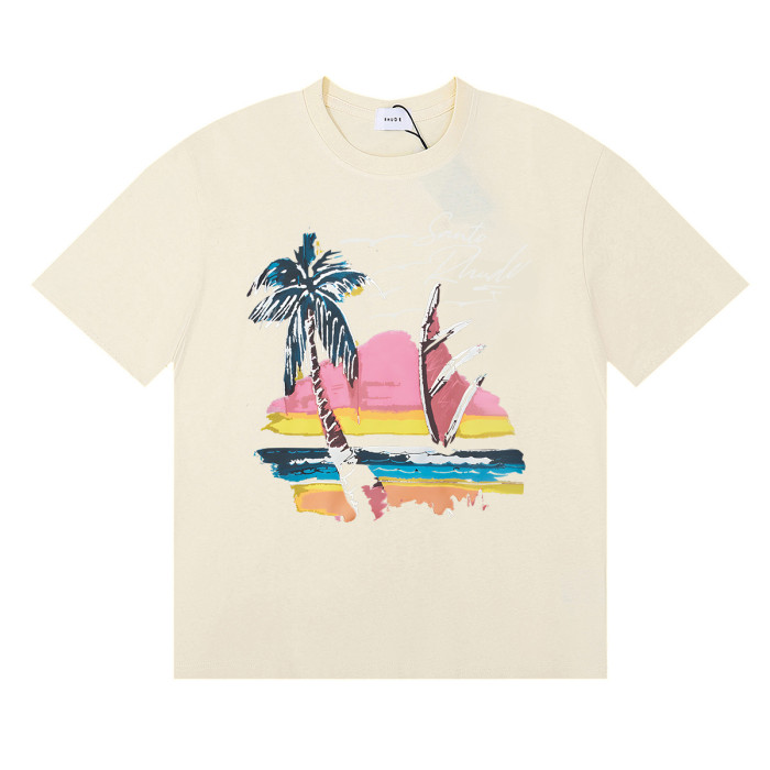 28021805 Coconut Tree Graffiti Print Tee 3 colors