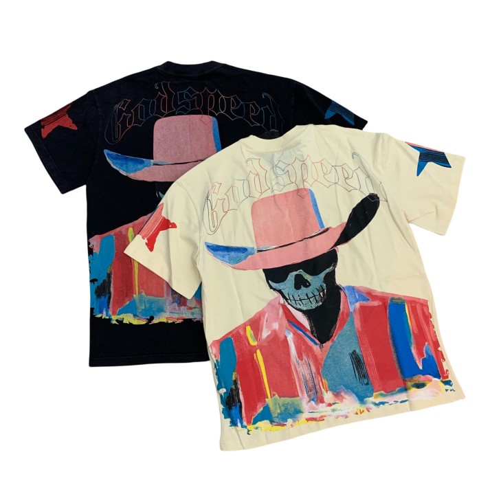 28021814 Pastel Cowboy Letter Print Tee 2 colors