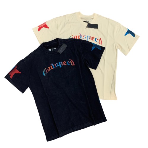 28021814 Pastel Cowboy Letter Print Tee 2 colors