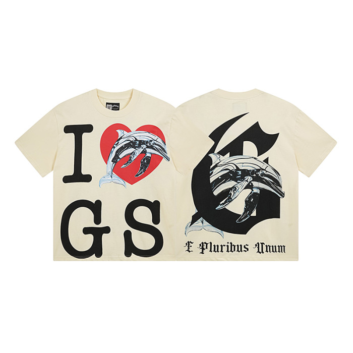28021825 Dolphin Large Letter Love Print Tee 2 colors