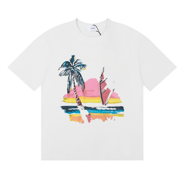 28021805 Coconut Tree Graffiti Print Tee 3 colors