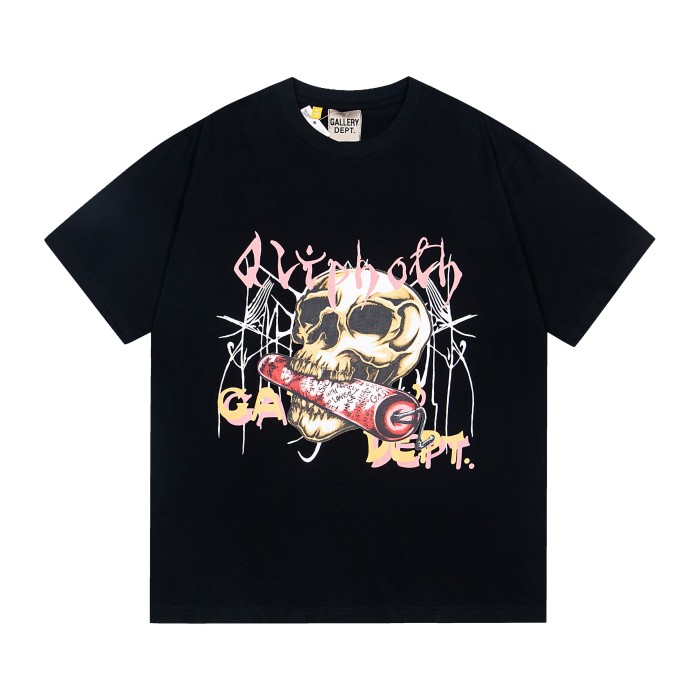 28021799 Graffiti Letter Skull Brush Print Tee