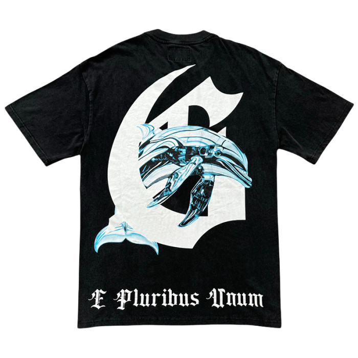 28021825 Dolphin Large Letter Love Print Tee 2 colors