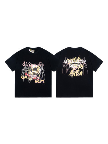 28021799 Graffiti Letter Skull Brush Print Tee