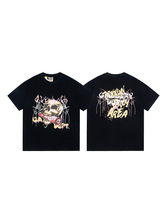 28021799 Graffiti Letter Skull Brush Print Tee
