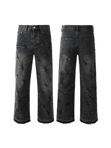 1:1 quality version 28026521 Jacquard Straight Leg Wide Jeans