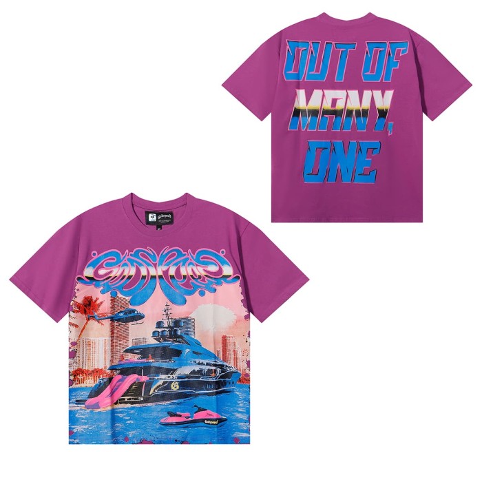 28026399 Luxury Cruise Ship Printed Tee 3 colors