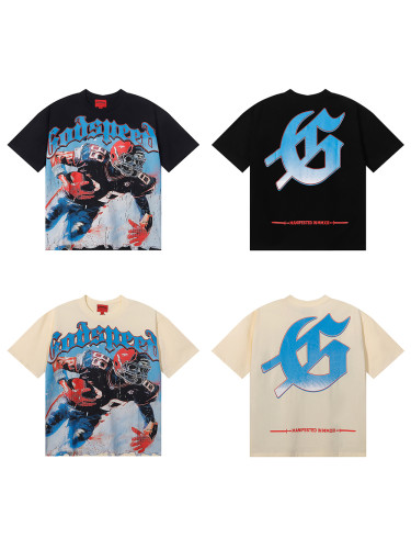 28026392 Rugby Player Print Tee 2 colors