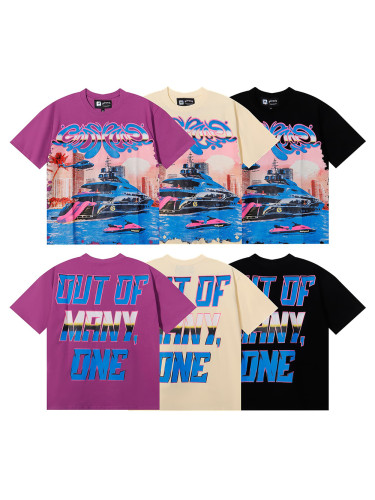 28026399 Luxury Cruise Ship Printed Tee 3 colors