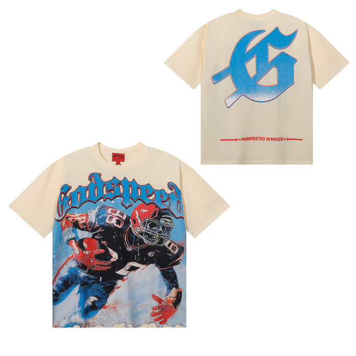 28026392 Rugby Player Print Tee 2 colors