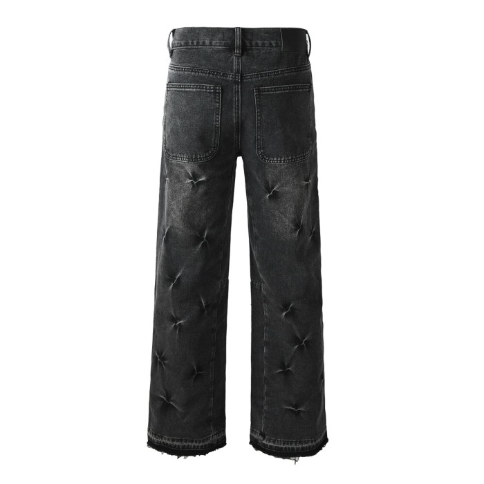 1:1 quality version 28026521 Jacquard Straight Leg Wide Jeans