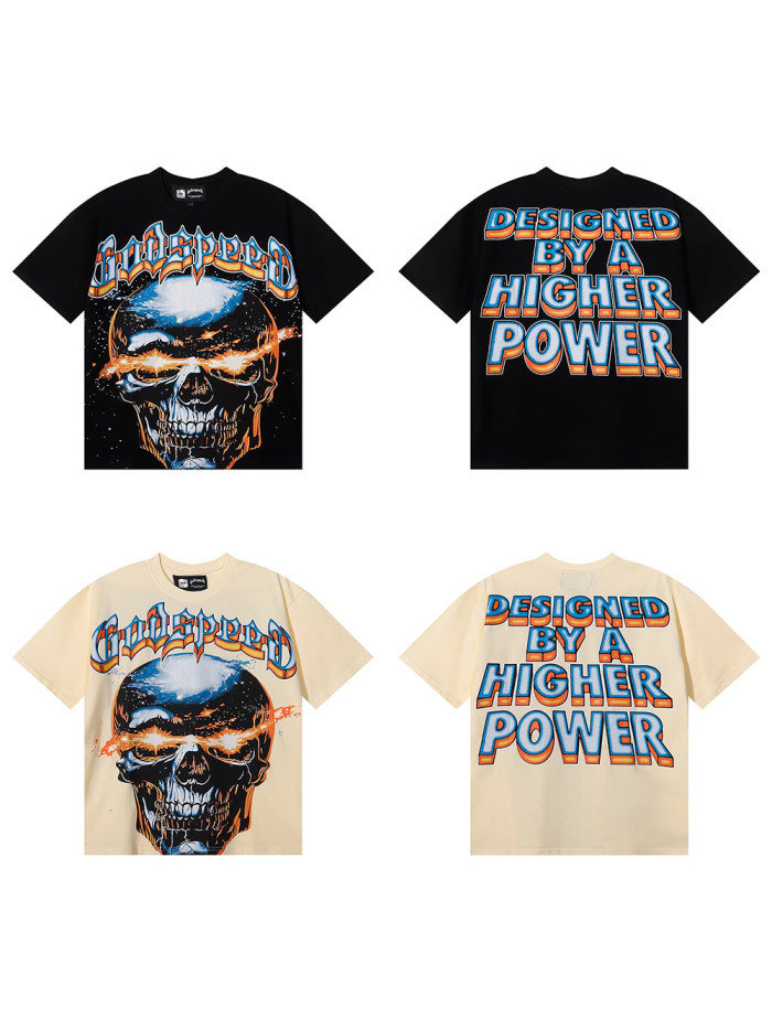 28026515 Star Shock Skull Print Tee 2 colors
