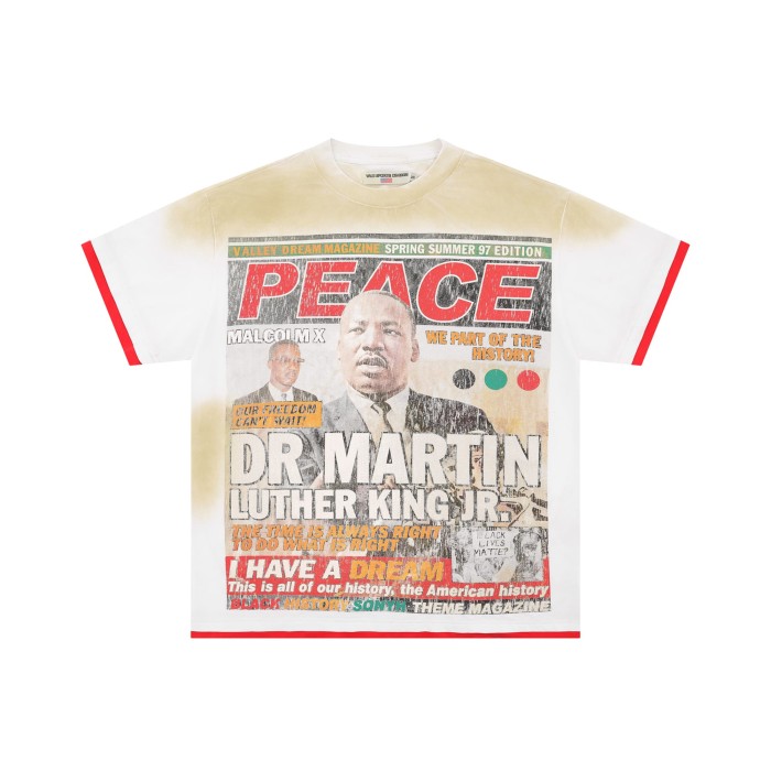 28031625 Martin Luther King Jr. Poster Print Washed Version Tee