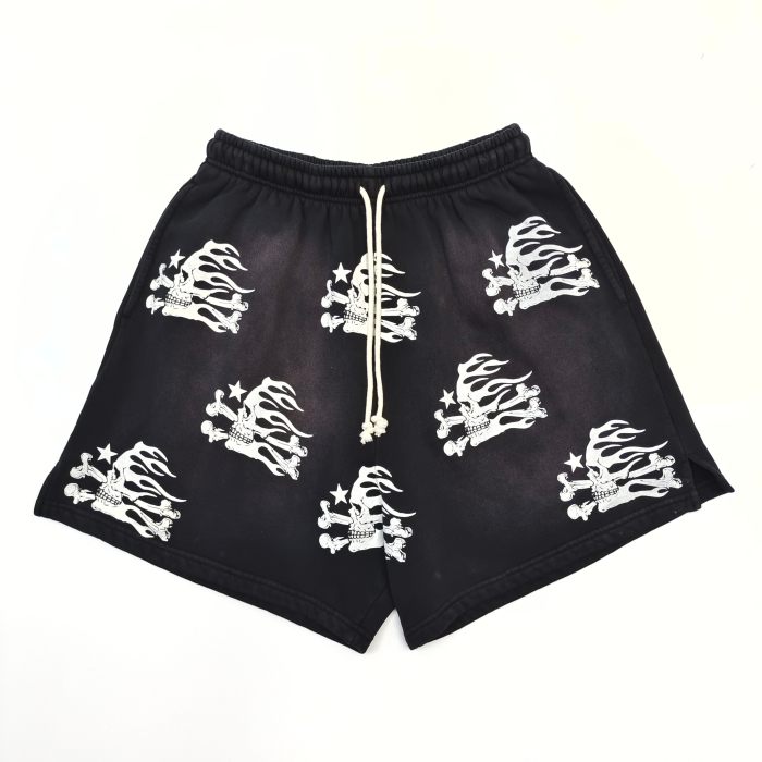 1:1 quality version 28062066 Skull Ghostface Print Shorts with NFC tag