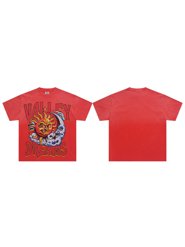 28093481 Sun & Moon Printed Washed Version Tee