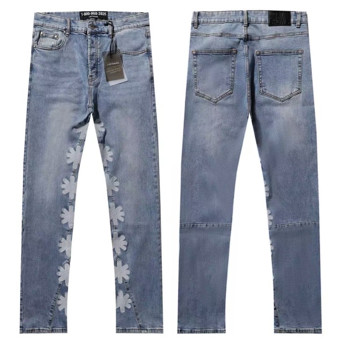 [buy more save more]1:1 quality version Heavy duty embroidered logo micro jeans 10 colors