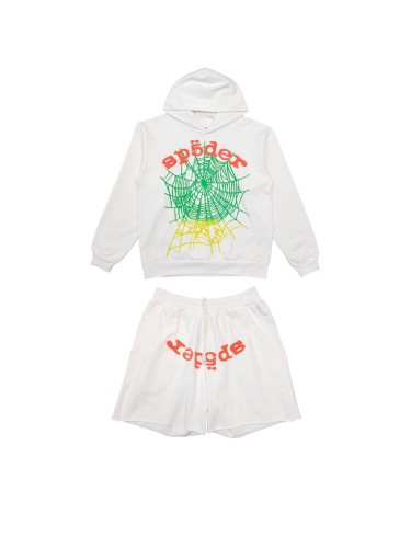 1:1 quality version 228113783 Coral Red Monogrammed Hoodie & Shorts Set