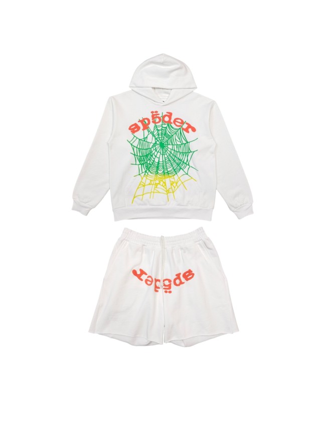 1:1 quality version 228113783 Coral Red Monogrammed Hoodie & Shorts Set