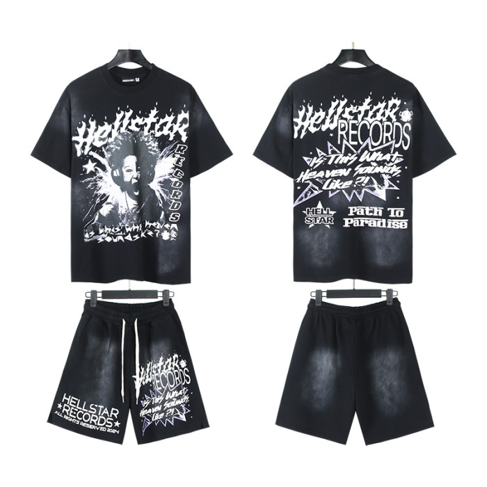 28113692 Sounds of Heaven Little Boy Printed Washed Version Tee & Shorts Set