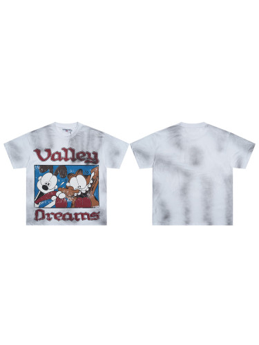 28118083 Cartoon Anime Printed Washed Version Tee