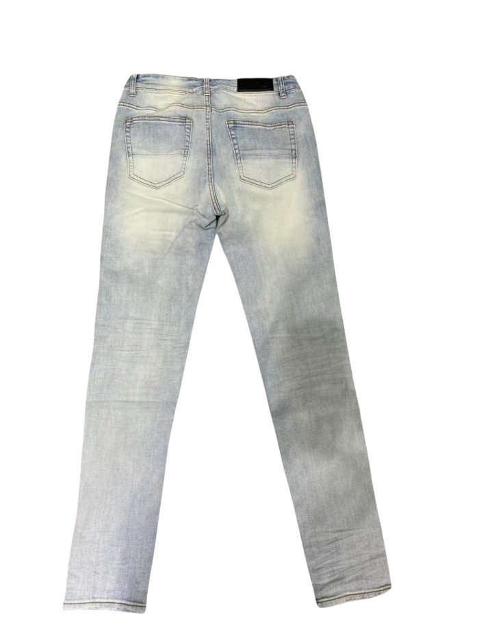 [50% Off]Amiri 1:1 quality version 28120674 Red Patched Jeans