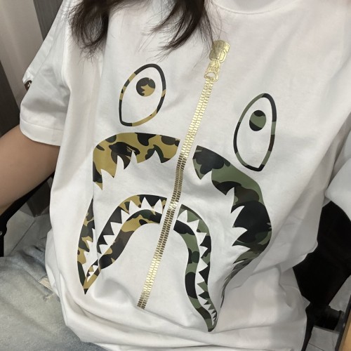 1:1 quality version 28120652 Shark Zipper Print Tee 2 colors