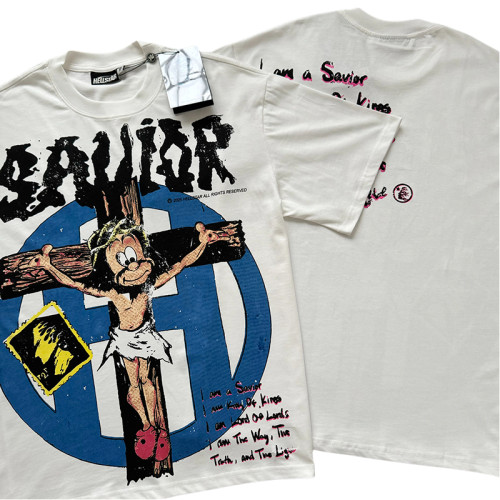 28128700 Cross Spoof Portrait Letter Print Tee