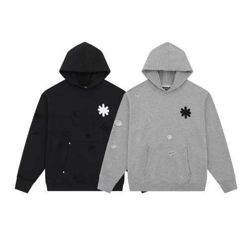 28128570 Torn Solid Color Hoodie & Pants Set 2 colors