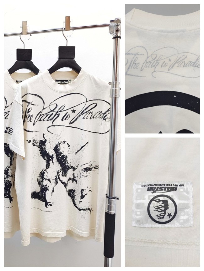 1:1 quality version 28143104 Silver-stamped Monogram Printed Aged Tee with NFC tag