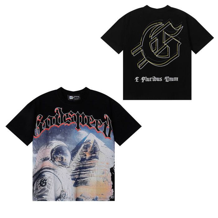 [50% Off]Godspeed Astronaut Pyramid Moon Print Tee 2 colors 28179715