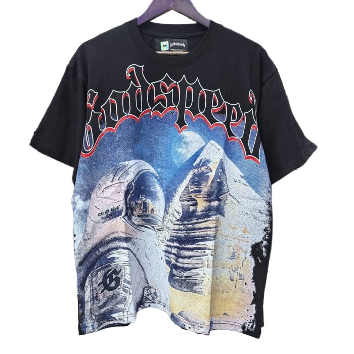 [50% Off]Godspeed Astronaut Pyramid Moon Print Tee 2 colors 28179715