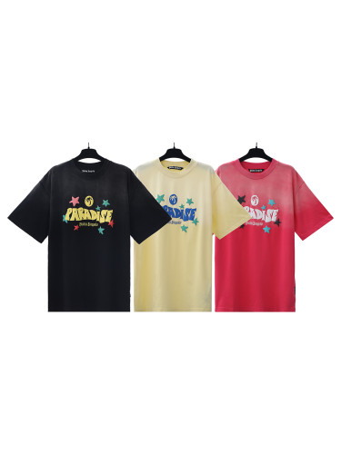28180443 Colorful Stars Foam Letter Print Tee 3 colors